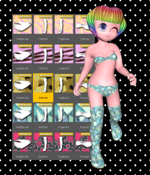 Lolo Cat Bikini and Boots Textures